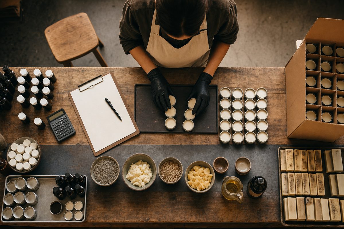 Cost per unit calculator showing batch size comparison for product manufacturing