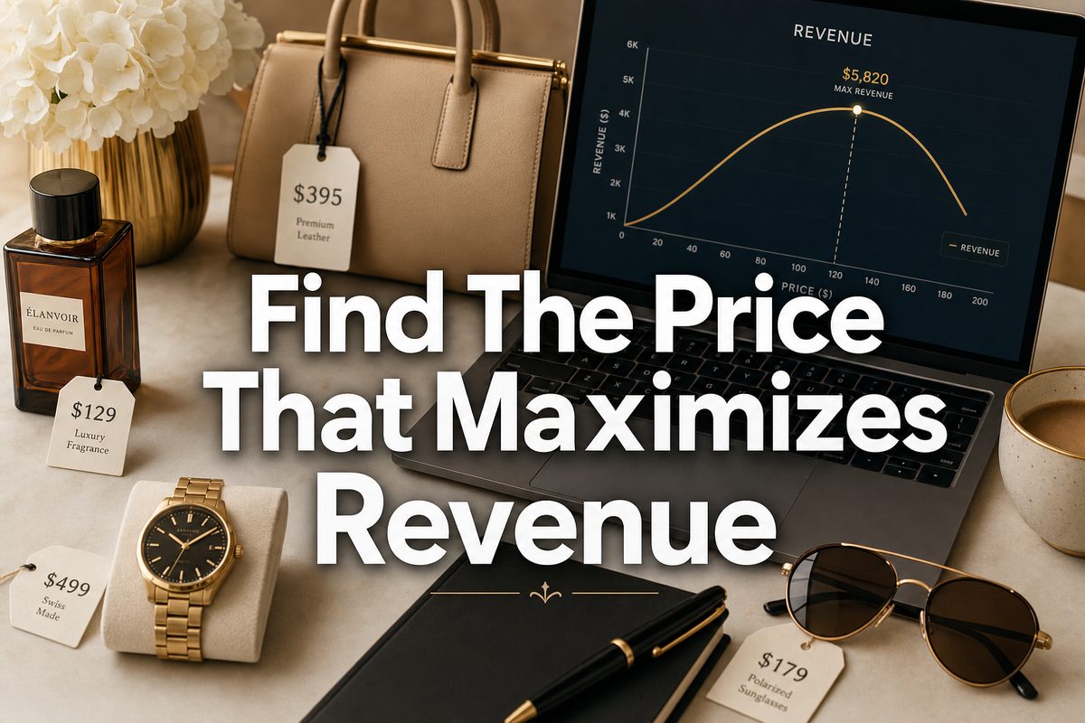 Gabor-Granger pricing method visualization for finding revenue-maximizing price point